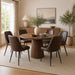 Dining Chairs Set of 6,Dining Room Chairs, Upholstered High Back Side Modern Chairs with Metal Legs, Easy‑To‑Clean Leather Kitchen Chairs for Dining Room Living Room Brown