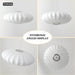 19.7In Plug in Lantern Pendant Light, White Imitation Silk Pendant Light Wabi Sabi Saucer Japanese Bubble Hanging Lamp Chandelier for Living Dinning Room Kitchen Island Bedroom 1 Pack