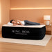 Luxury Full Size Plush Pillow Top Air Mattress with Built-In High-Speed Pump for Home, Camping & Guests 20" Inflatable Double High Blow up Airbed, Durable, Waterproof