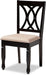 Reneau Contemporary Fabric Dining Chair, Sand Brown and Espresso, 4/Pack (153-4P-9403-Hit)