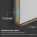 Bronze Bathroom Mirror 55X36 Inch, Brushed Bronze Metal Frame Mirror for Wall, Rounded Rectangle Bathroom Vanity Mirror with Tempered Glass, Anti-Rust, Horizontal/Vertical