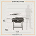 Firecraft Series Modular Open Fire Barrel Charcoal Grill with 480 Sq. In. Cooking Area in Black