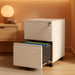 2 Drawer Mobile File Cabinet with Lock,Under Desk Metal Filing Cabinets for Home Office Organizer Letters/Legal/A4(Fully Assembled-White)