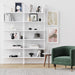 Matte White IndustrialGrade Bookshelf With Six Shelves