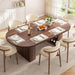 78.7" Dining Table for 6-10 People, Oval Dining Room Table with 3-Tier Storage Shelf, Modern Wood Kitchen Tables with Heavy Duty Pedestal Base for Home, Dining Room, Walnut
