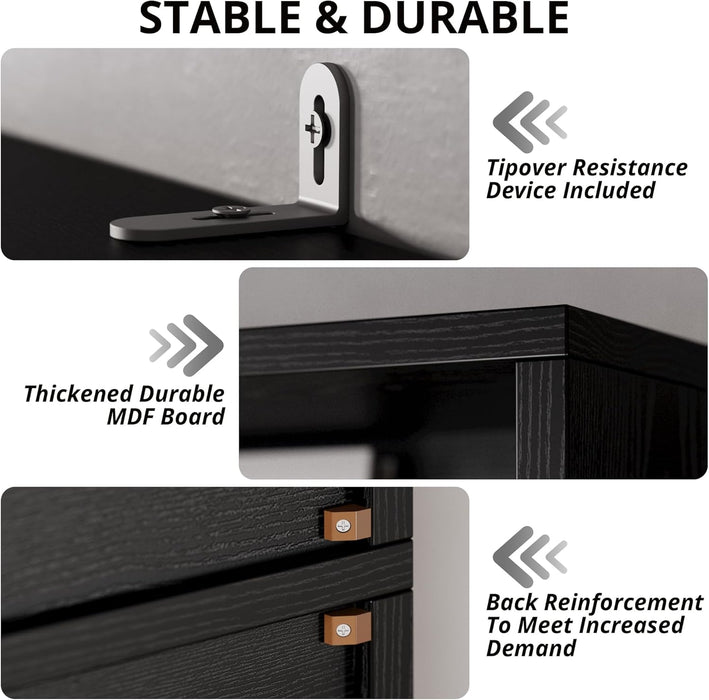 Book Shelf and Bookcase with Leather Doors, 70" Tall Bookshelf, 6 Tier Display Case Floor Standing for Home Office, Living Room, Black