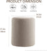Modern round Ottoman with Soft Padded Seat, Multifunctional Vanity Stool for Makeup, Upholstered Footrest Stool Ottoman Foot Stool for Living Room, Bedroom