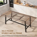 63-83" Extendable Dining Table, Industrial Rectangular Dining Room Table for 6-8 People, Expandable Kitchen Table with Heavy Duty Metal Frame for Dining Room, Kitchen & Parties, Brown