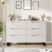 6 Dresser for Bedroom, 47.2 in Wide Dresser, Freestanding Vertical Drawer Cabinet with Storage, Wooden Closet Storage Chest for Living Room, Hallway, Entryway
