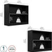 Bush Furniture Universal Small 2 Shelf Bookcase in Black - Set of 2, Matching Storage and Display Bookshelves for Home Office or Living Room Organization