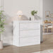 3 Dresser for Bedroom, 30.5" Tall Dresser, Freestanding Vertical Drawer with Storage, Wooden Closet Chest Storage for Living Room, Hallway, Entryway, White