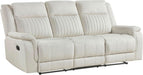 Mnul Double Reclining Sof, Polished Microfiber Upholstered 3 Seter Mnul Sof Recliner for Living Room, Wll Hugger, Esy ssembly, Beige