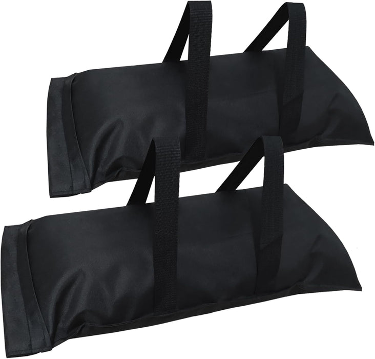 Extra Large Umbrella Base Weight Fillable Sandbags, Weight Bags(110Lbs) for Patio Umbrellas, Sandbag Weights for Umbrella for Outdoor Garden，Set of 2，Black(Without Sand)