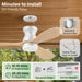 42In Wood Flush Mount Ceiling Fans with Lights Remote,Smart,Low Profile | Alexa/App Control,Easy Install,Quiet,Light Wood White,Hugger LED Ceiling Fan for Outdoor Indoor Porch Kitchen Bedroom,3 Blade