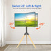 Wood Easel TV Stand for 32 to 65 Inch LCD LED OLED Screen, 25°Swivel Tripod TV Mount Portable Height Adjustable TV Floor Stand for Studio, Office, Bedroom Living Room, VESA 600X400Mm
