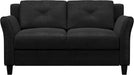 57" Black Loveseat - Harrington