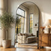 81"X41" Arched Full Length Mirror, Full Body Floor Mirror, Black