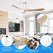 Modern 60 Inch Wooden Ceiling Fan With Remote