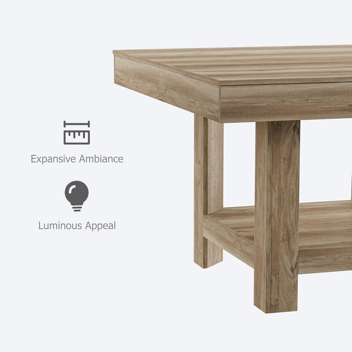 47" Square Dining Table with Triangular Leg, Kitchen Table for 4-6