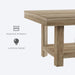47" Square Dining Table with Triangular Leg, Kitchen Table for 4-6