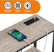 Console Table with Power Outlets, Entryway Table with Storage, Narrow Sofa Table with 3 Tier Shelves, 2 USB Ports, 2 Power Outlets, Hallway Table for Couch, Living Room, Entrance, Grey