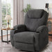 Recliner,Modern Fabric Rocking Chair with Massage,360 Degree Swivel Single Sofa Seat with Drink Holder