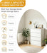 White 4 Drawer Dresser - Modern Chest of Drawers for Bedroom, Small Wood Dressers with Storage, Cut-Out Handles, Anti-Tipping, Living Room, Hallway, Entryway, Home Office