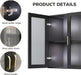 24 Inch Wide Black Wall Cabinet DurableAcrylicDoors
