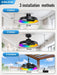 Indoor & Outdoor Ceiling Fans for Patios with Rgb Light,3-Way Installation