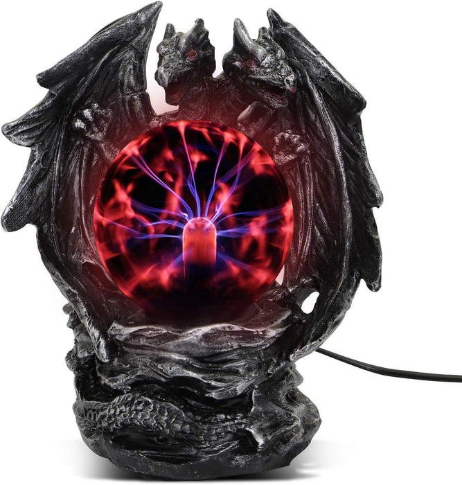 Plasma Ball Lamp Touch Sensitive,Party Magical Electrostatic Red Color Crystal Ball for Halloween (Evil Dragon)