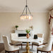 JetBlack CrystalGlass Drum Chandelier Light Luminaire