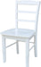 International Concepts Set of Two Madrid Ladderback Dining Chairs, White