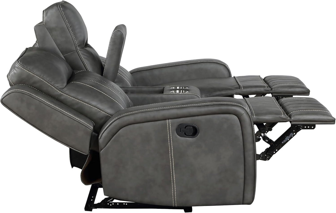 Gray Reclining Loveseat