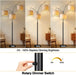 Dimmable Ultra-Tall Arc Floor Lamp Beige-Tone Shade