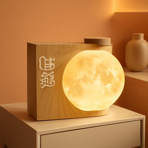 Rotatable Moonlight Sunrise Alarm Clock,Sound Machines, Night Lamp for Bedrooms with Snooze, 10 Light Effects, 30/60/90 Timer, 10 Sleep Nature Sounds,15 Ringtones,12 Volume(Light Woodgrain)