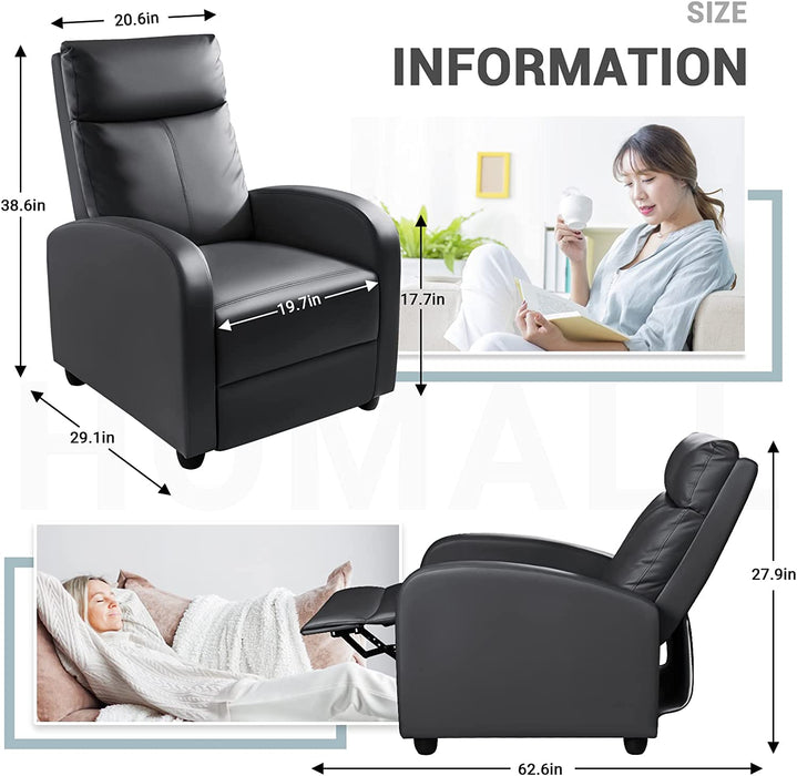 Modern Recliner Sofa with Lumbar Support