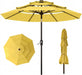 10Ft 3 Tier Patio Umbrella, Outdoor Market Table Umbrella with UPF 50+ Vented Canopy, 8 Sturdy Ribs, Easy Push Button Tilt and Crank, Windproof for Deck, Pool, Backyard and Garden