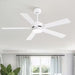 Charlie 52 In. Integrated LED Indoor White Ceiling Fans with Light and Remote Control Included