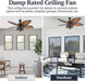 Tropical Bronze 52 Inch Ceiling Fan With Remote