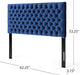 Bierman Upholstered Headboard with Premium Fabric and Classic Button Padded Design, Adjustable Height, Modern Sleek Style, Perfect for Queen (Navy Blue)