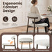Dining Chairs Set of 4, Upholstered Kitchen & Dining Room Chairs with Curved Back and Bronze Metal Legs, Comfortable Modern Dining Side Chairs for Dining Room, Kitchen, Beige