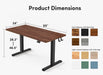 Electric Standing Desk, Height Adjustable Stand up Desk, 55 X 24 Inches Sit Stand Home Office Desk, Computer Desk, Black Walnut
