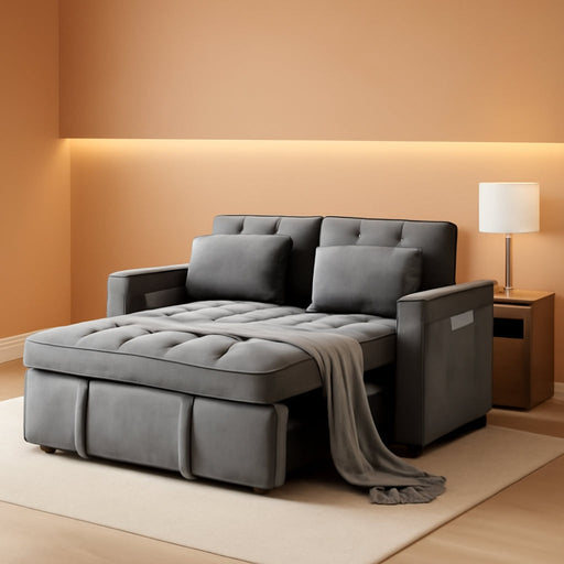 54 Inches Convertible Sofa Bed With AdjustableBackrest