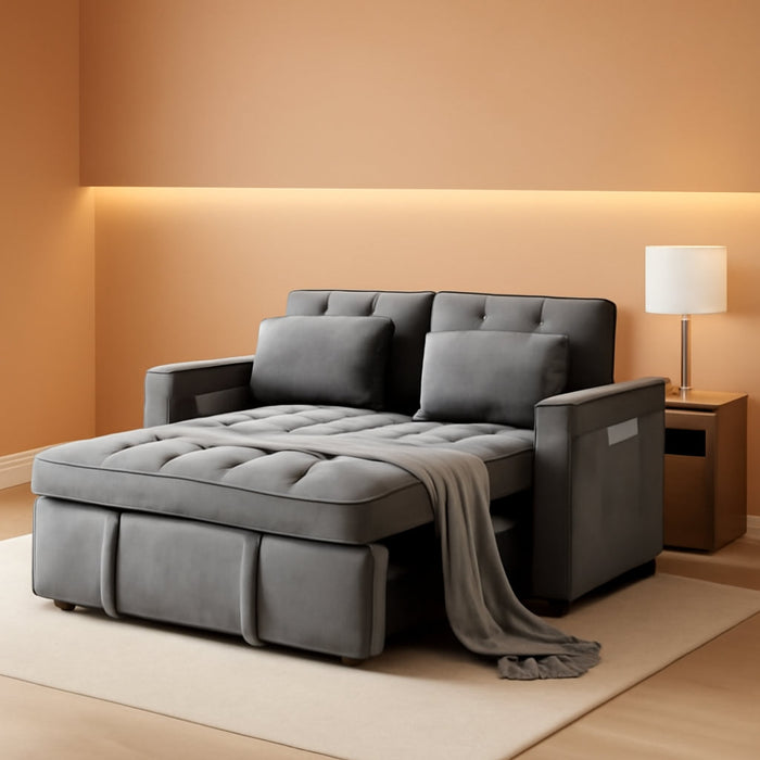 54 Inches Convertible Sofa Bed With AdjustableBackrest