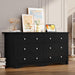 Matte Black 58Inches Wooden Dresser Bedroom Console