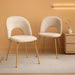 Velvet Seat Chair with Metal Legs for Kitchen Dining Room, Pack of 2. Beige
