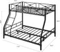 JetBlack IndustrialGrade Steel Twin Over Full BunkBed