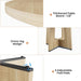 47" round Dining Table for 4-6 People - Circle Kitchen Dinner Table with Sturdy Pedestal Base, Space Saving Dinning Room Furniture for Living Room, Kitchen, Apartment, Natural