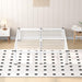 14 Inch White Full Heavy Duty 3500Lbs Bed Frame with Round-Corner