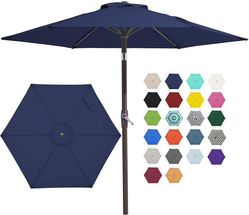 7.5 Ft Outdoor Patio Umbrella, Table Umbrella, Navy